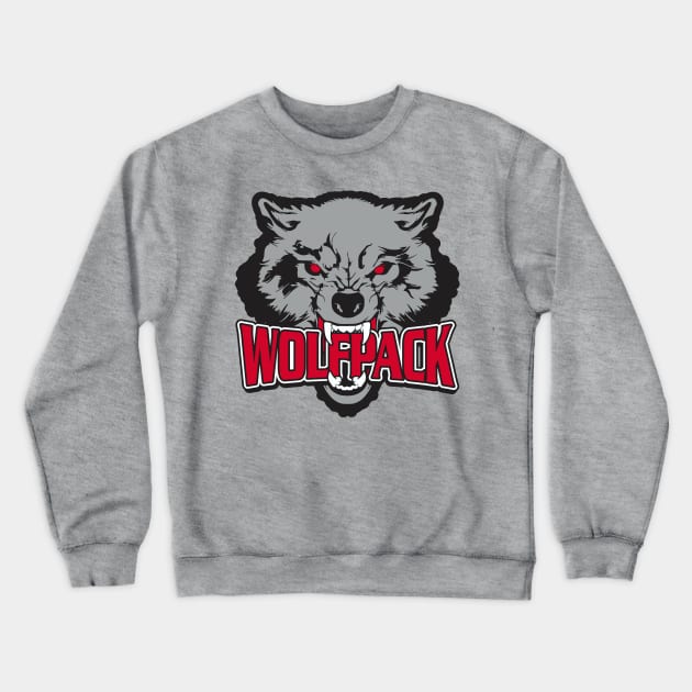 Wolfpack Sports Logo Crewneck Sweatshirt by DavesTees